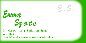 emma szots business card